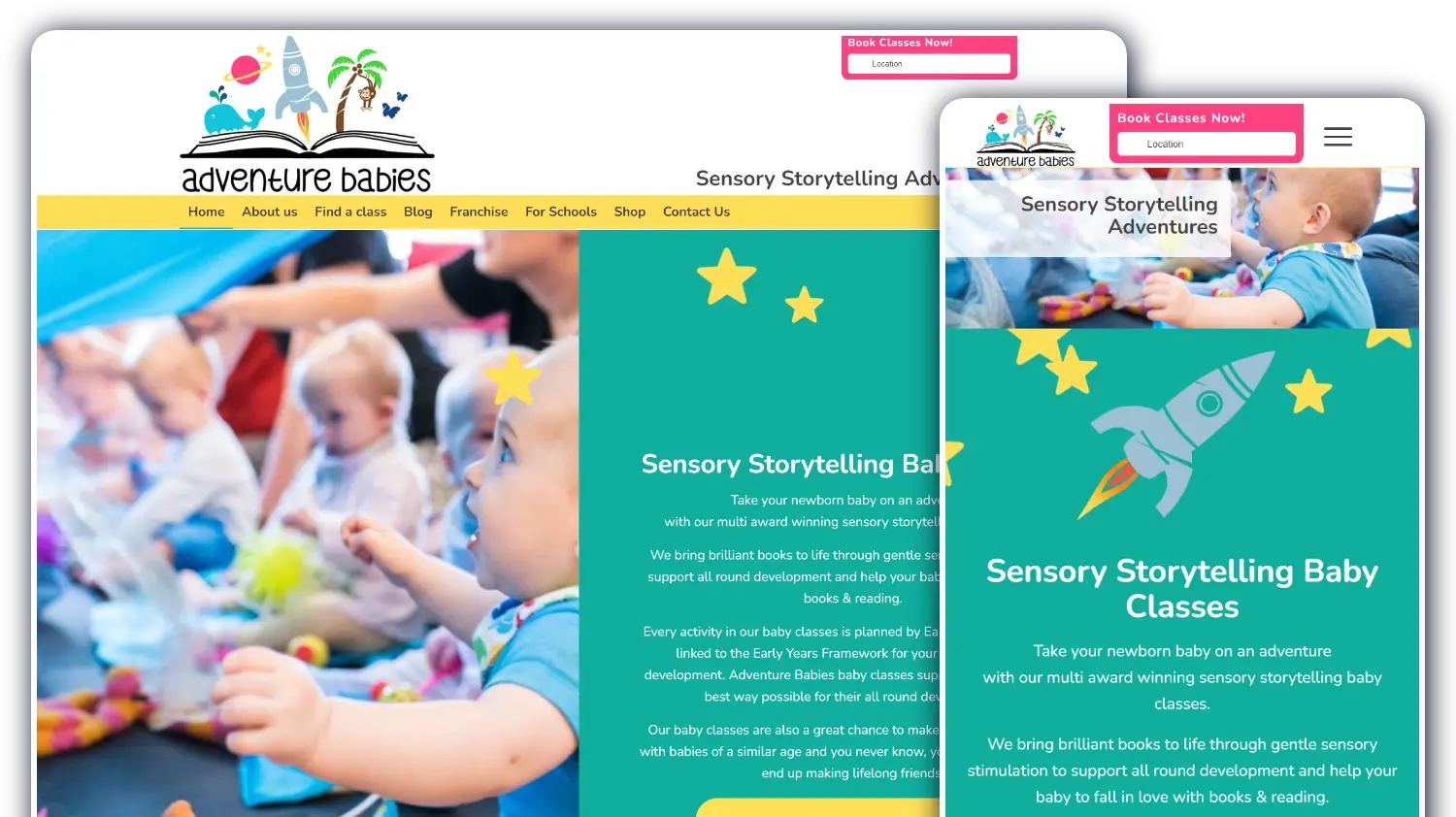 Adventure Babies - Website by Blaze Concepts