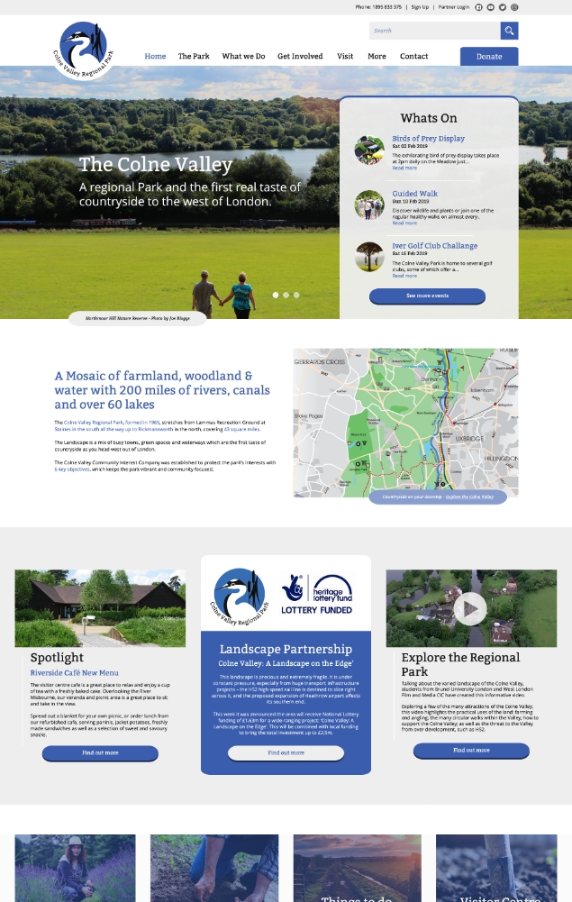 Colne Valley Regional Park Website Home Page
