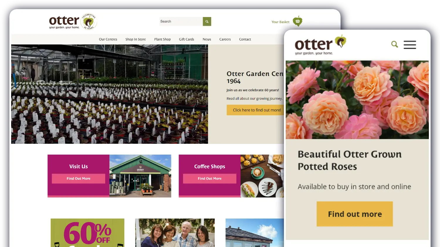 Otter Garden Centres - Website by Blaze Concepts