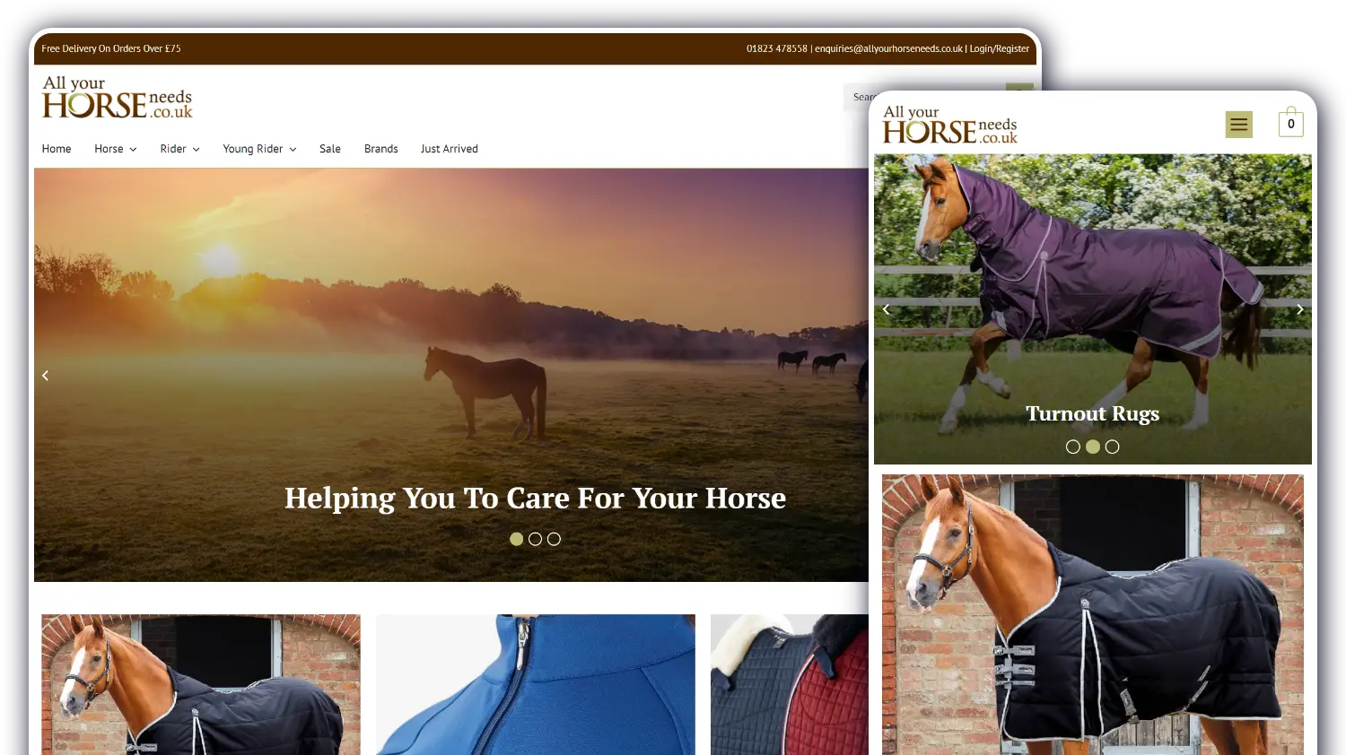 All Your Horse Needs - Website by Blaze Concepts