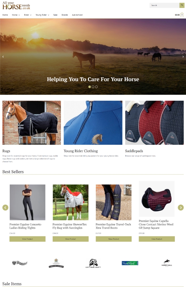 All Your Horse Needs - Website by Blaze Concepts