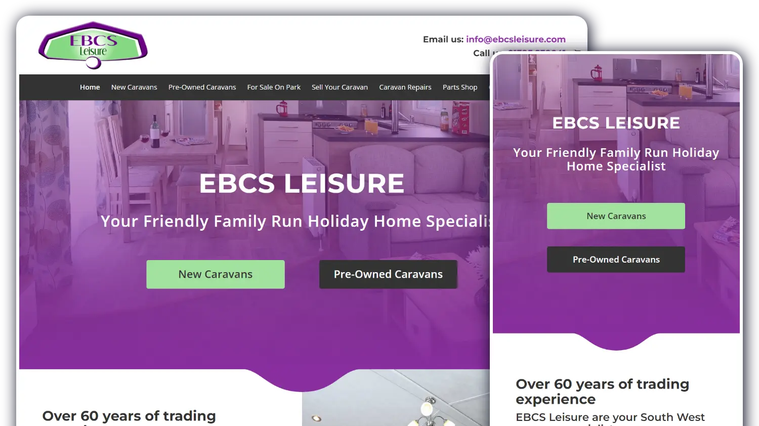 EBCS Leisure - Website by Blaze