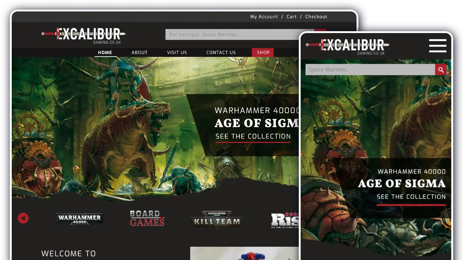 Excalibur Gaming - Website by Blaze Concepts
