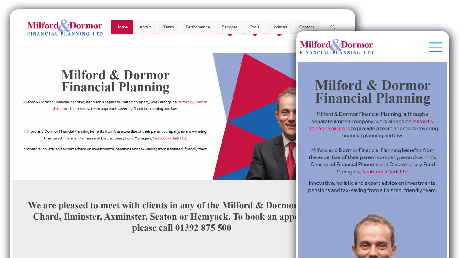 Milford and Dormor - Website by Blaze