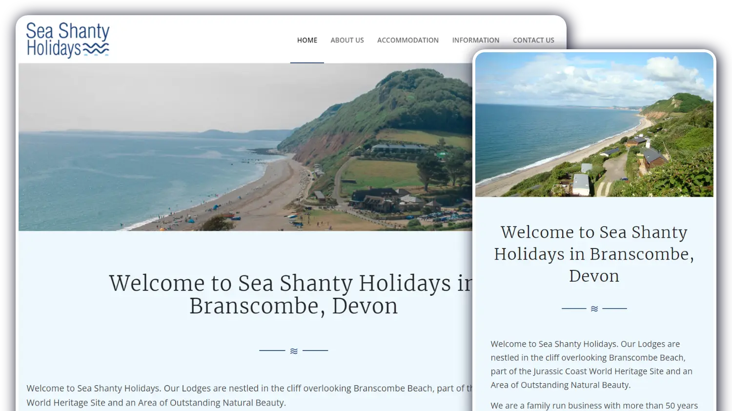 Sea Shanty Holidays - Website by Blaze