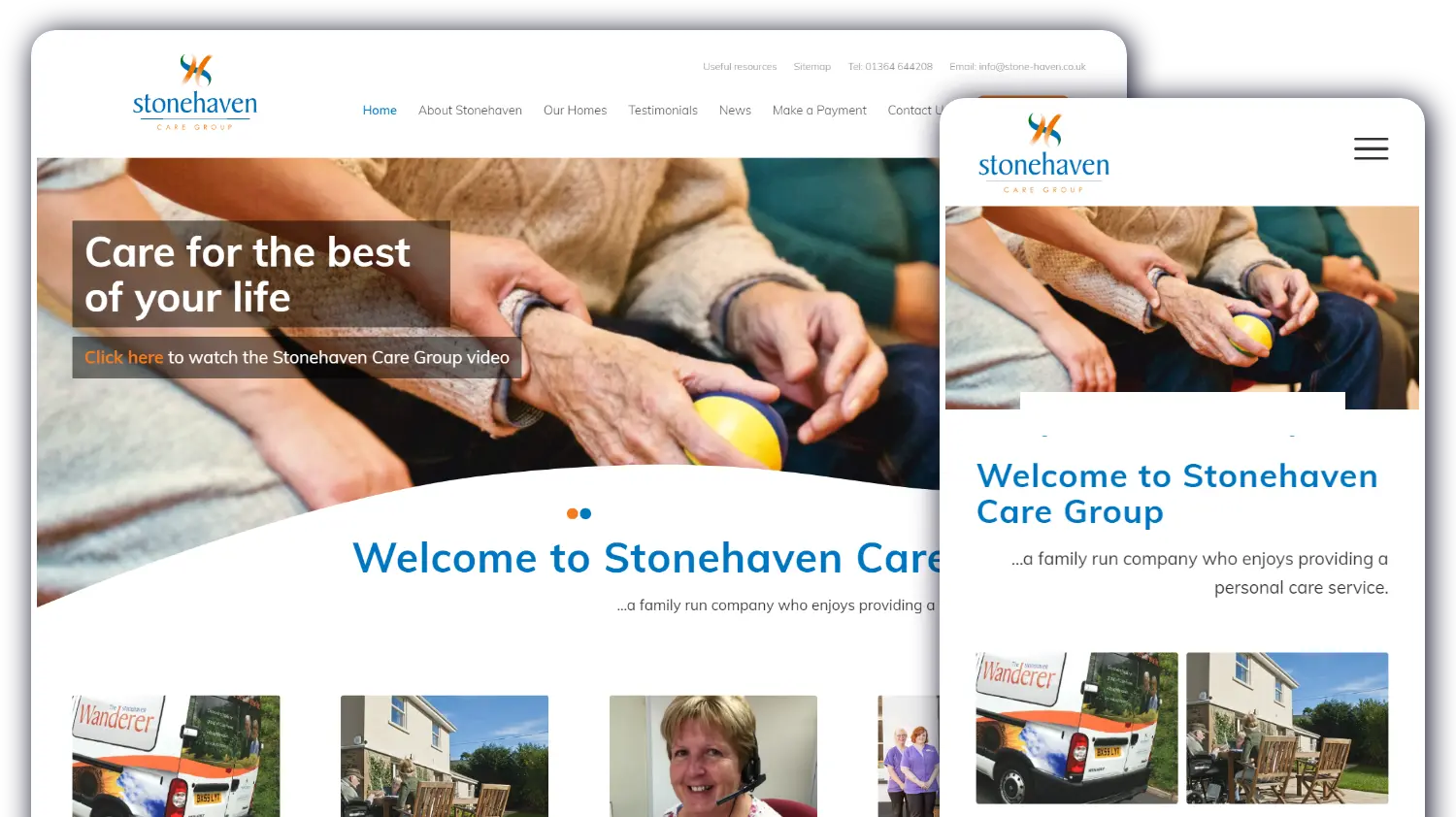 Stonehaven Care Homes - Website by Blaze