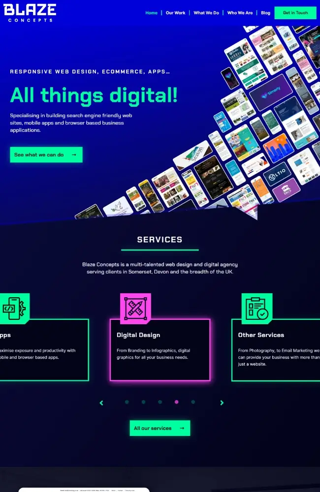 Blaze Concepts - A Preview of our New Website