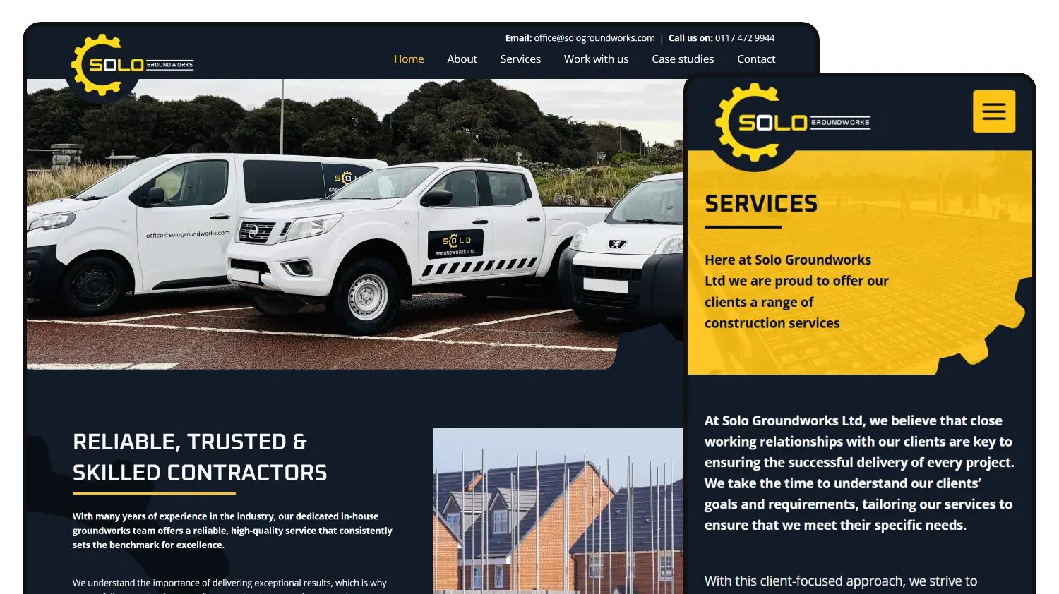 Solo Groundworks - Bespoke Website Design in Somerset